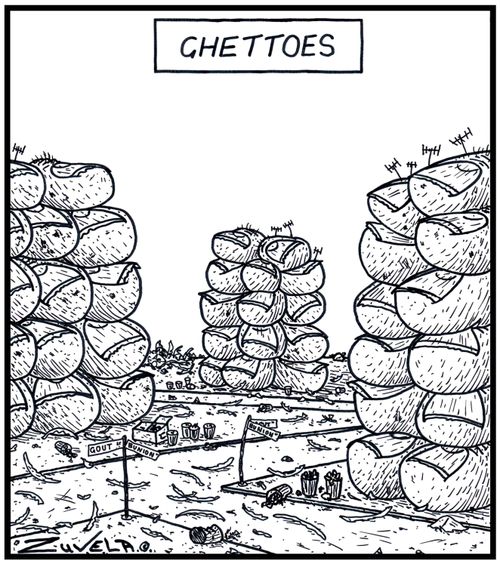 Ghettoes in the form of Toes