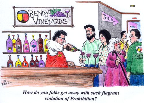 'How do you folks get away with such flagrant violation of Prohibition?'