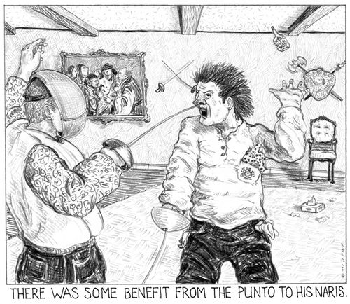 'There was some benefit from the punto to his naris.'