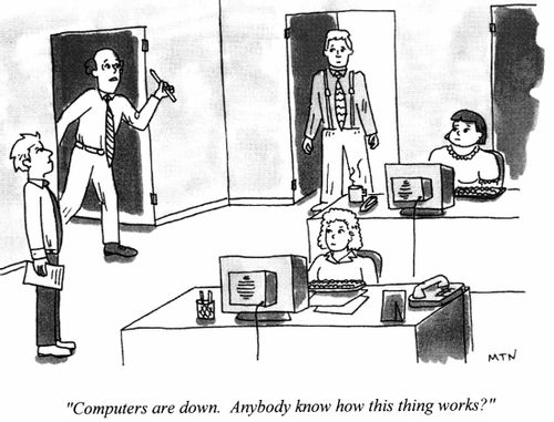 Computers are down. Anybody know how this thing works?