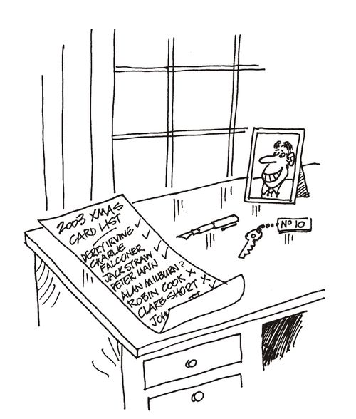 Tony BLair's christmas card list.