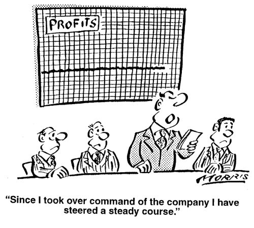 "Since I took command of the company I have steered a steady course."