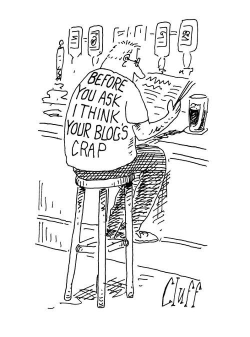 'Before you ask I think your blog's crap.'