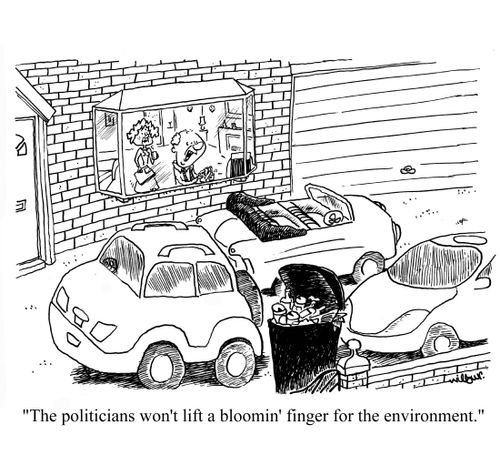 'The politicians won't lift a bloomin' finger for the environment.'