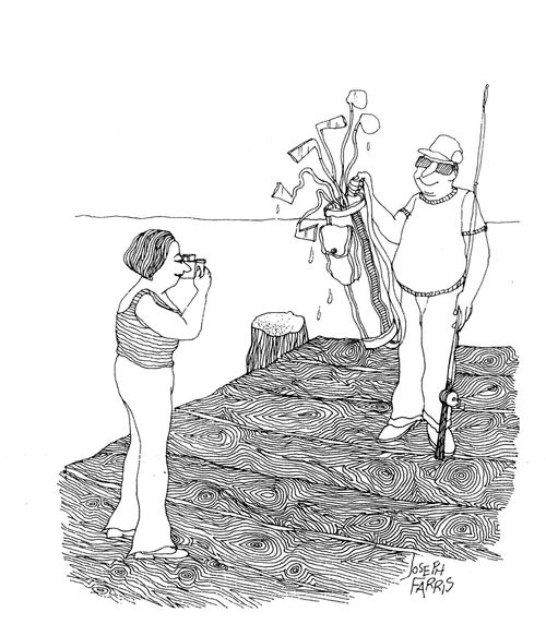 Fisherman finds golf kit