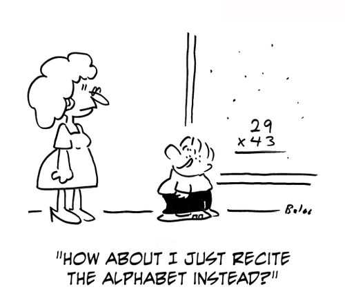 'How about I just recite the alphabet instead?'