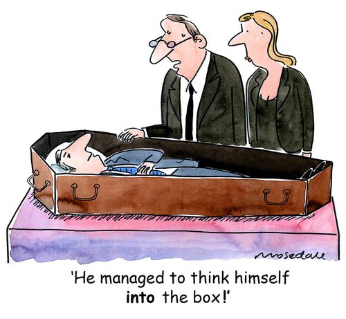 'He managed to think himself into the box !'