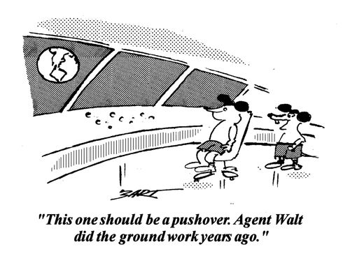 "This one should be a pushover. Agent Walt did the ground work years ago."