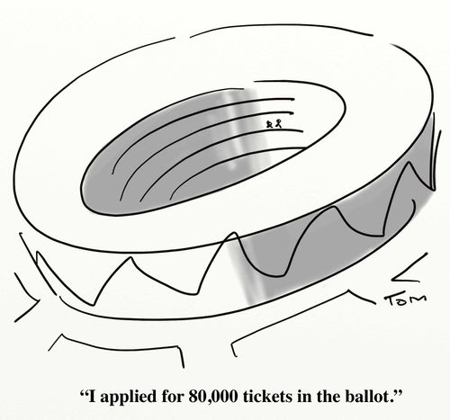 'I applied for 80,000 tickets in the ballot.'