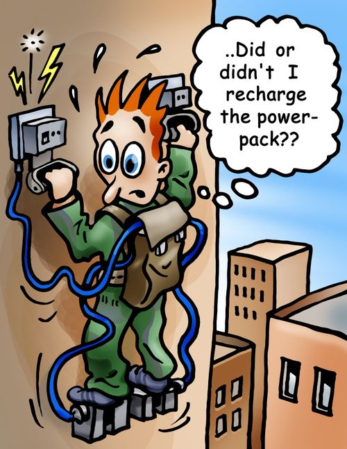 "Did or didn't I recharge the power pack?"