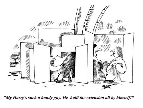 'My Harry's such a handy guy. He built the extension all by himself!'