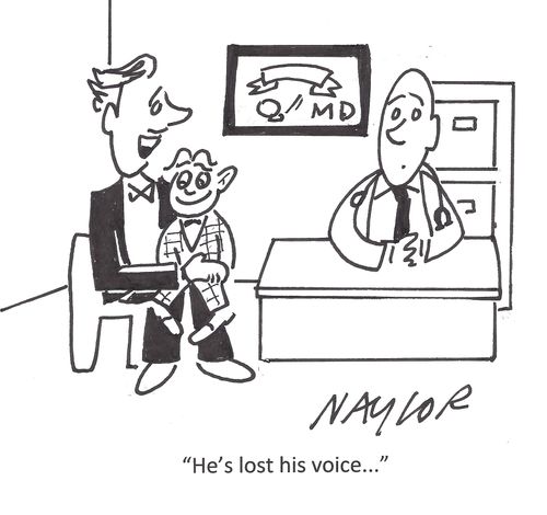'He's lost his voice...'