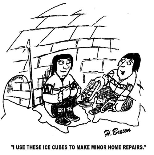 'I use these ice cubes to make minor home repairs.'