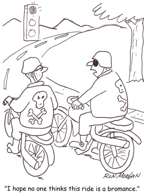 'I hope no one thinks this ride is a bromance.'