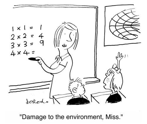 'Damage to the environment, Miss.'