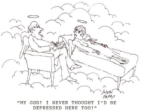 'My god! I never thought I'd be depressed here too!'
