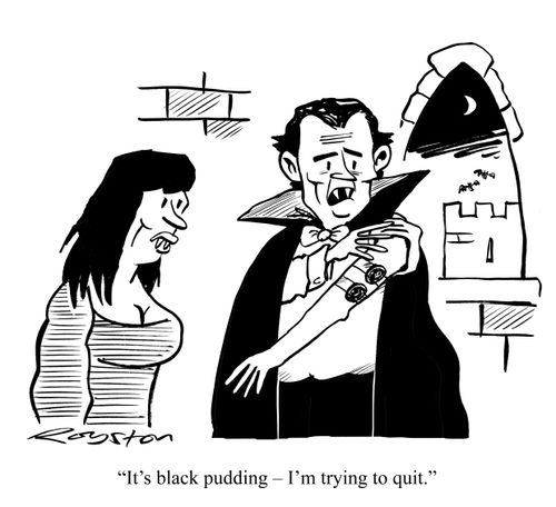 'It's black pudding - I'm trying to quit.'