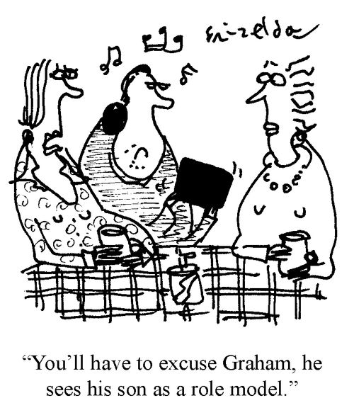 'You'll have to excuse Graham, he sees his son as a role model.'