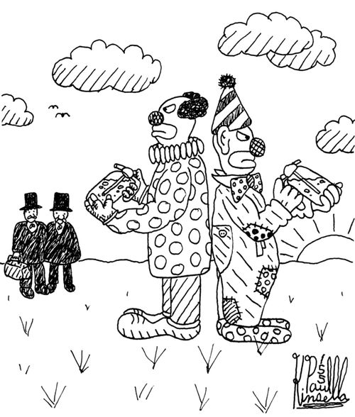 Clowns Dueling