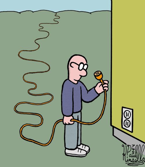 Wrong end of extension cord.