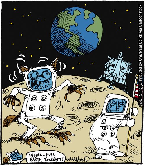 Werewolf on the moon.