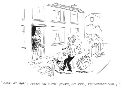 'Look at that! After all these years, he still recognises you!'