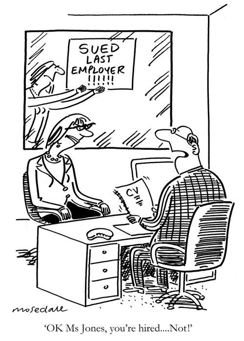 'OK Ms Jones, you're hired...Not!'