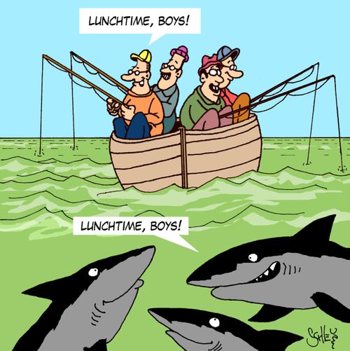 'Lunchtime, boys!'