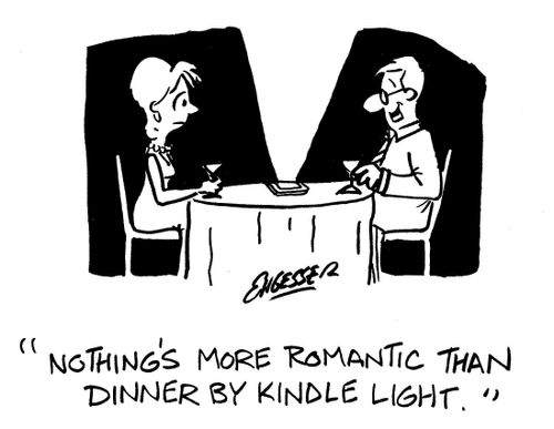 'Nothing's more romantic than dinner by kindle light.'