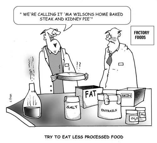 We're calling it 'Ma Wilsons home baked steak and kidney pie' Try too eat less processed food.