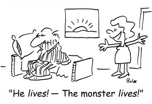 'He LIVES! -- The monster LIVES!'