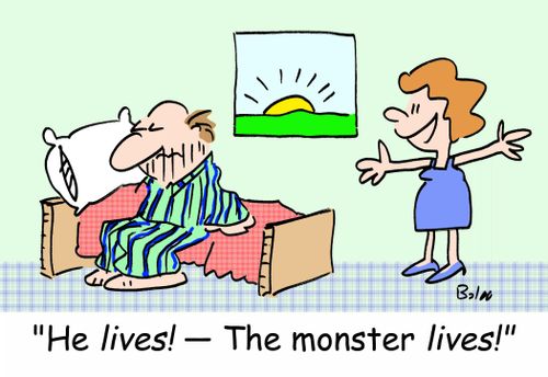 'He LIVES! -- The monster LIVES!'