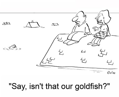 'Say, isn't that our goldfish?'