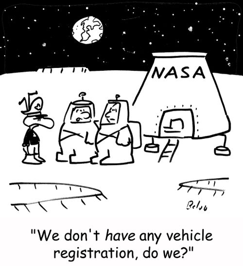 'We don't have any vehicle registration, do we?'
