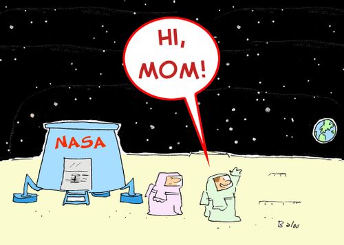 'Hi, Mom!'