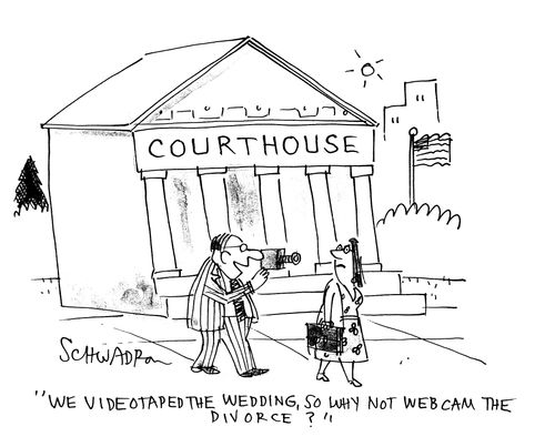 'We videotaped the wedding, so why not webcam the divorce?'