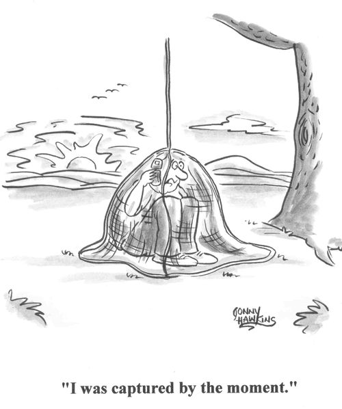Man watching sunset trapped in net: 'I was captured by the moment.'