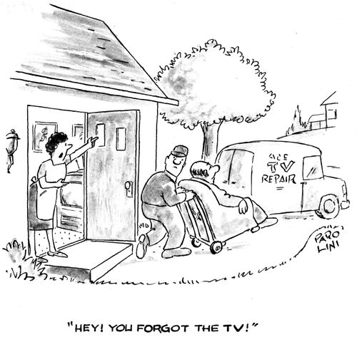 'Hey! You forgot the TV!'