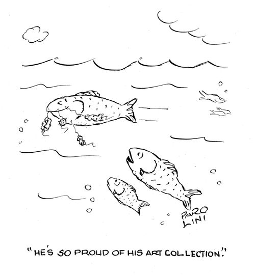 'He's so proud of his art collection.'