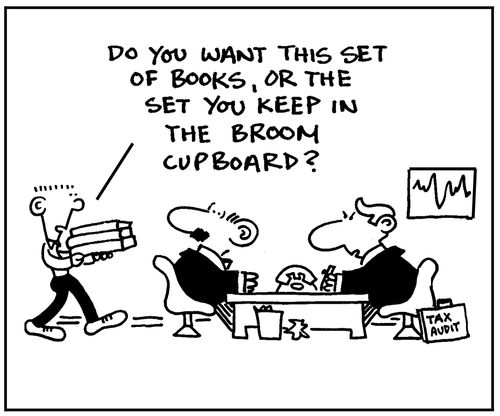 'Do you want this set of books, or the set you keep in the broom cupboard?'