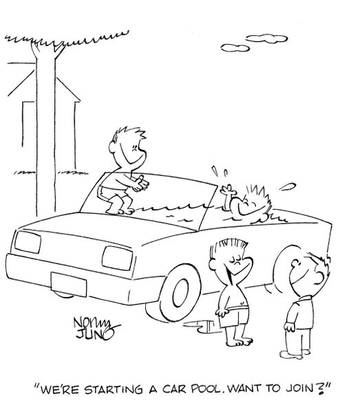 'We're starting a car pool. Want to join?'