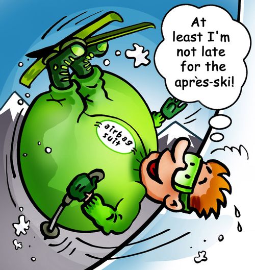 Tumbling down the Ski Slope.
