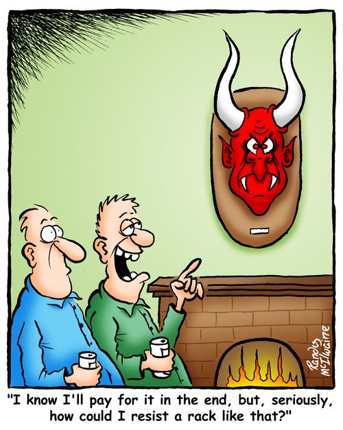 'I know I'll pay for it in the end, but, seriously, how could I resist a rack like that?'