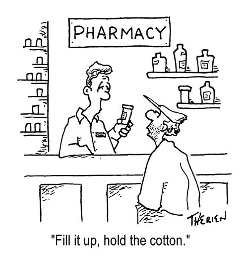 "Fill it up, hold the cotton."