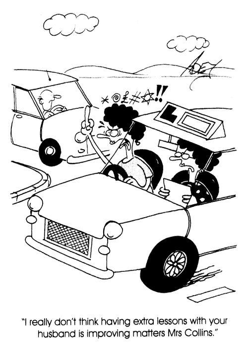 "I really don't think having extra lessons with your husband is improving matters Mrs Collins."