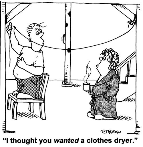 Washing Line - "I thought you wanted a clothes dryer."