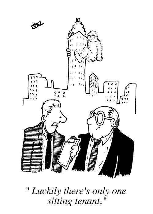"Luckily there's only one sitting tenant"
