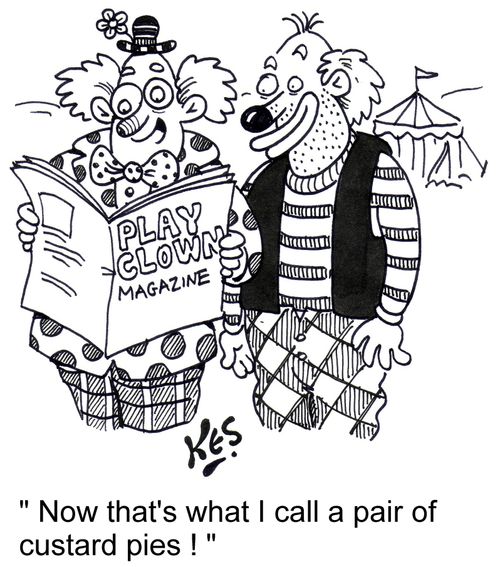 'Now that's what I call a pair of custard pies'