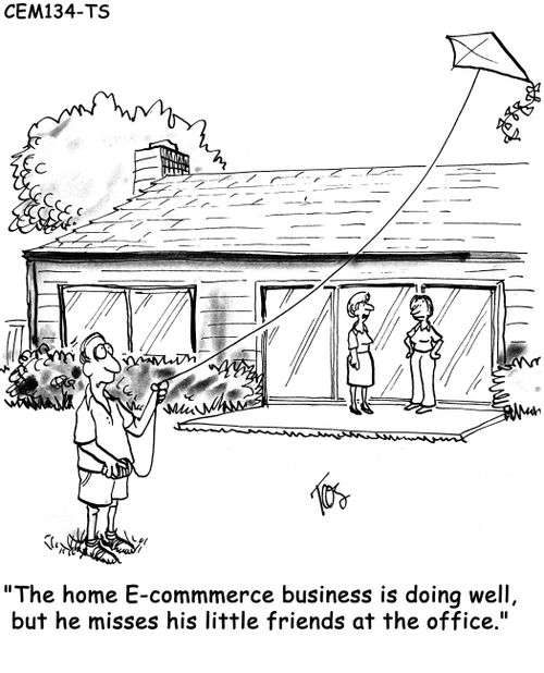 'The home E-commerce business is doing well, but he misses his little friends at the office.'
