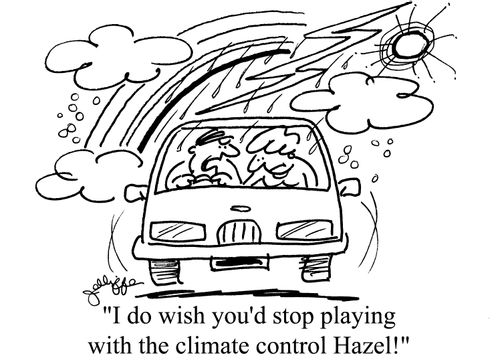 'I do wish you'd stop playing with the climate control Hazel!'